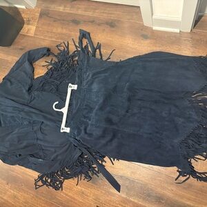 Navy Fringe Dress